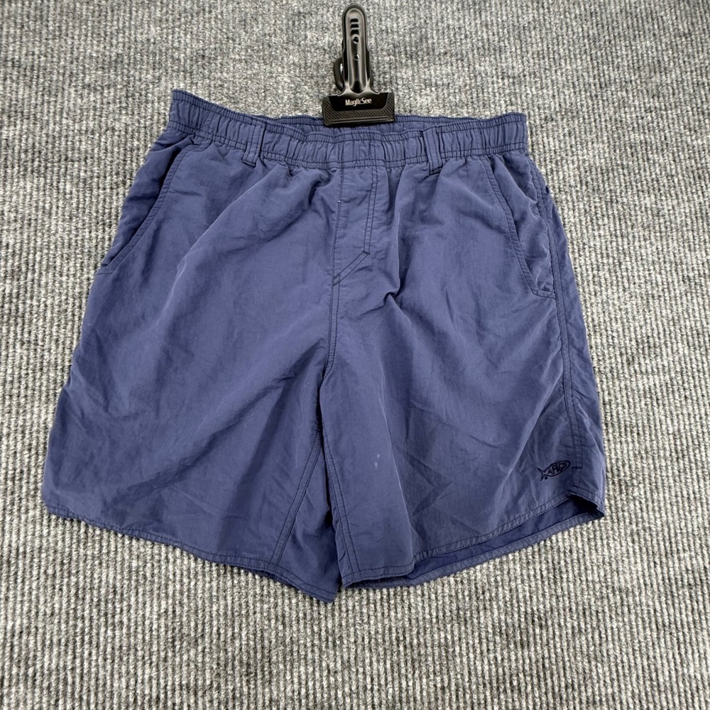 AFTCO Fishing Shorts Mens Size S Navy Blue Good Quick Dry Mesh Lined Pockets